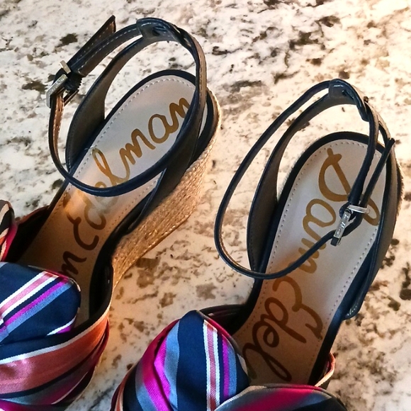 💒 Sam Edelman wedge sandals size 7 1/2 NWOB - Picture 3 of 9